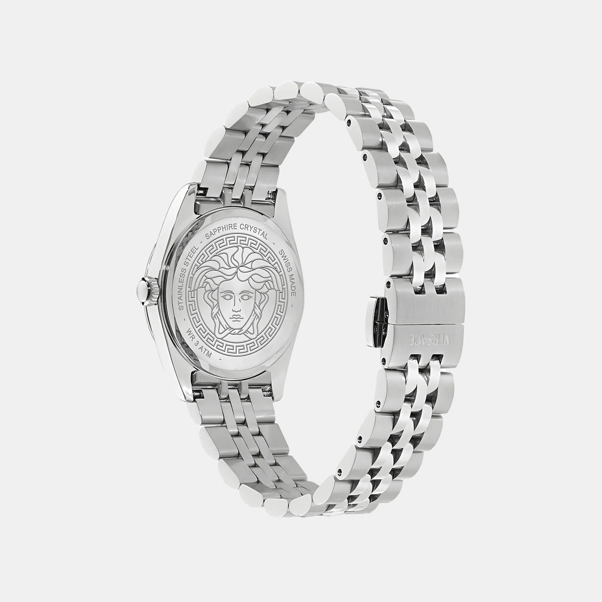 Millenyium Greca Women Quartz Black Dial Analog Stainless Steel Watch VE5K00526