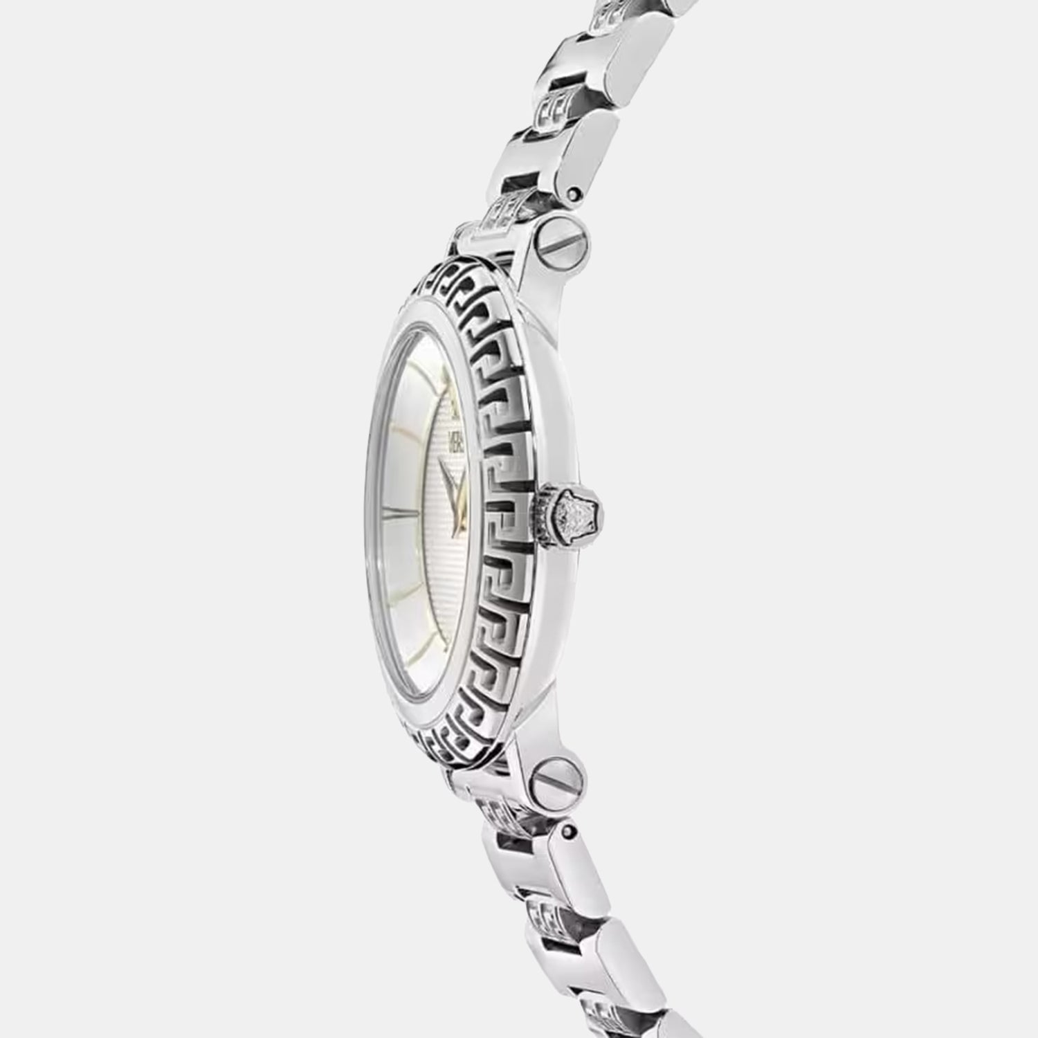 Greca Women Quartz Silver Dial Analog Stainless Steel Watch VE5L00326