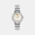 Greca Women Quartz Silver Dial Analog Stainless Steel Watch VE5L00326