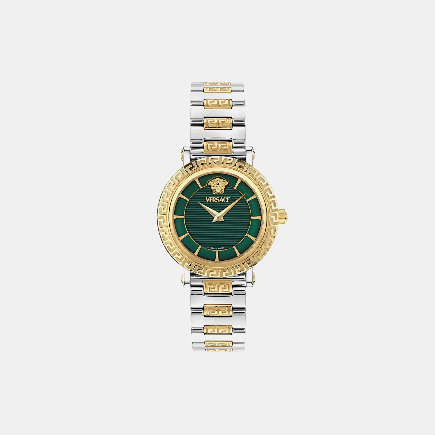 Greca Men Quartz Green Dial Analog Stainless Steel Watch VE5L00426