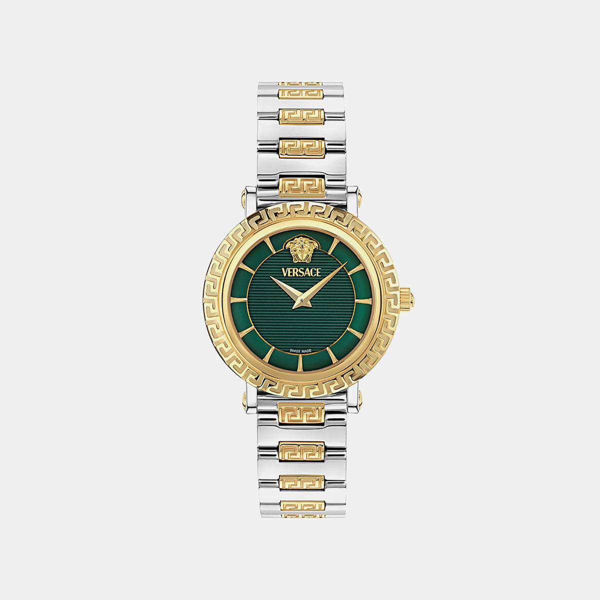 Greca Women Quartz Green Dial Analog Stainless Steel Watch VE5L00426