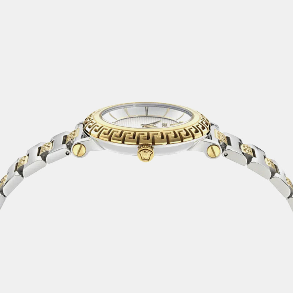 Greca Women Quartz White Dial Analog Stainless Steel Watch VE5L00526