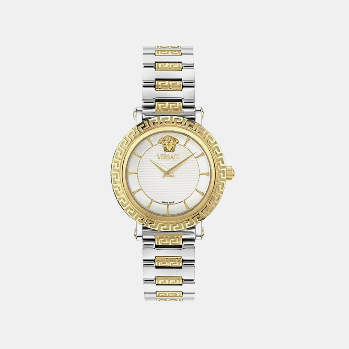 Greca Women Quartz White Dial Analog Stainless Steel Watch VE5L00526