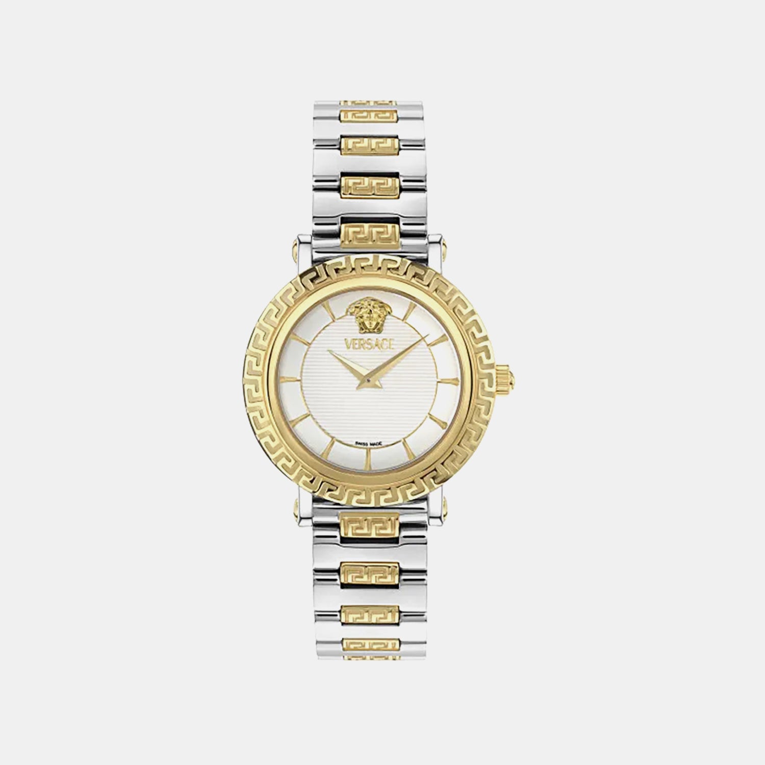 Greca Women Quartz White Dial Analog Stainless Steel Watch VE5L00526