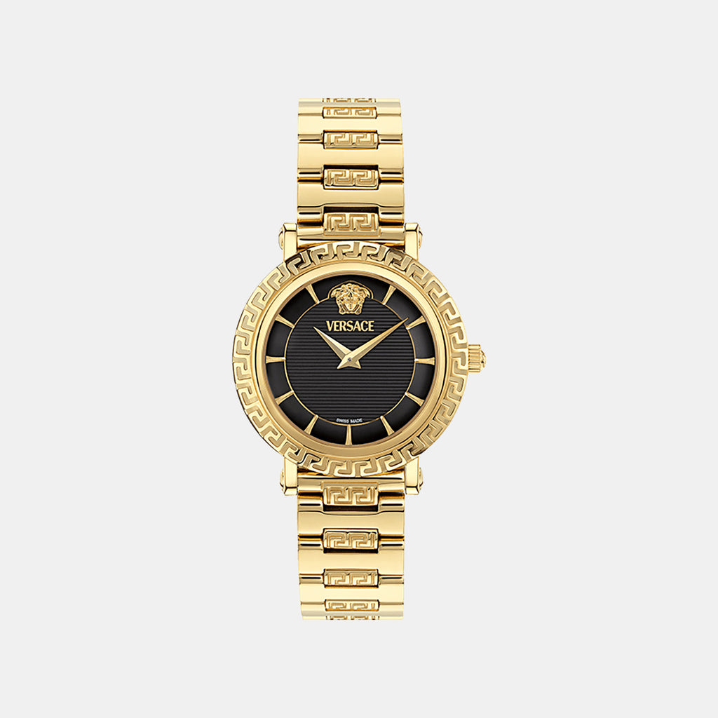 Greca Sphere Nova Women Quartz Black Dial Analog Stainless Steel Watch VE5L00626
