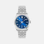 Men Quartz Blue Dial Analog Stainless Steel Watch VE5M00126