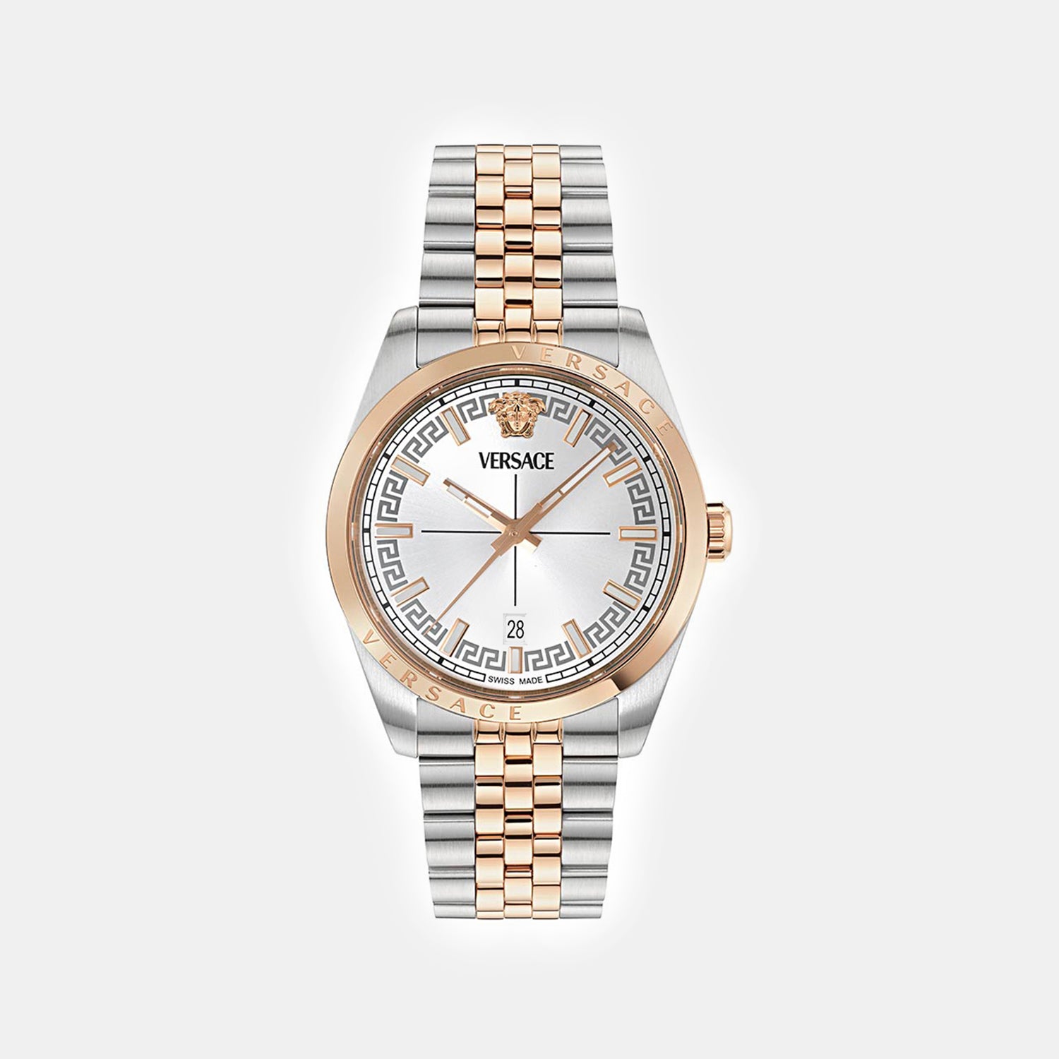 Greca Sphere Men Quartz Silver Dial Analog Watch VE5M00226