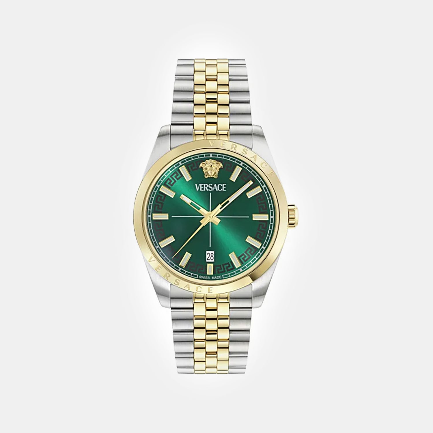 Millenyium Men Quartz Green Dial Analog Stainless Steel Watch VE5M00526