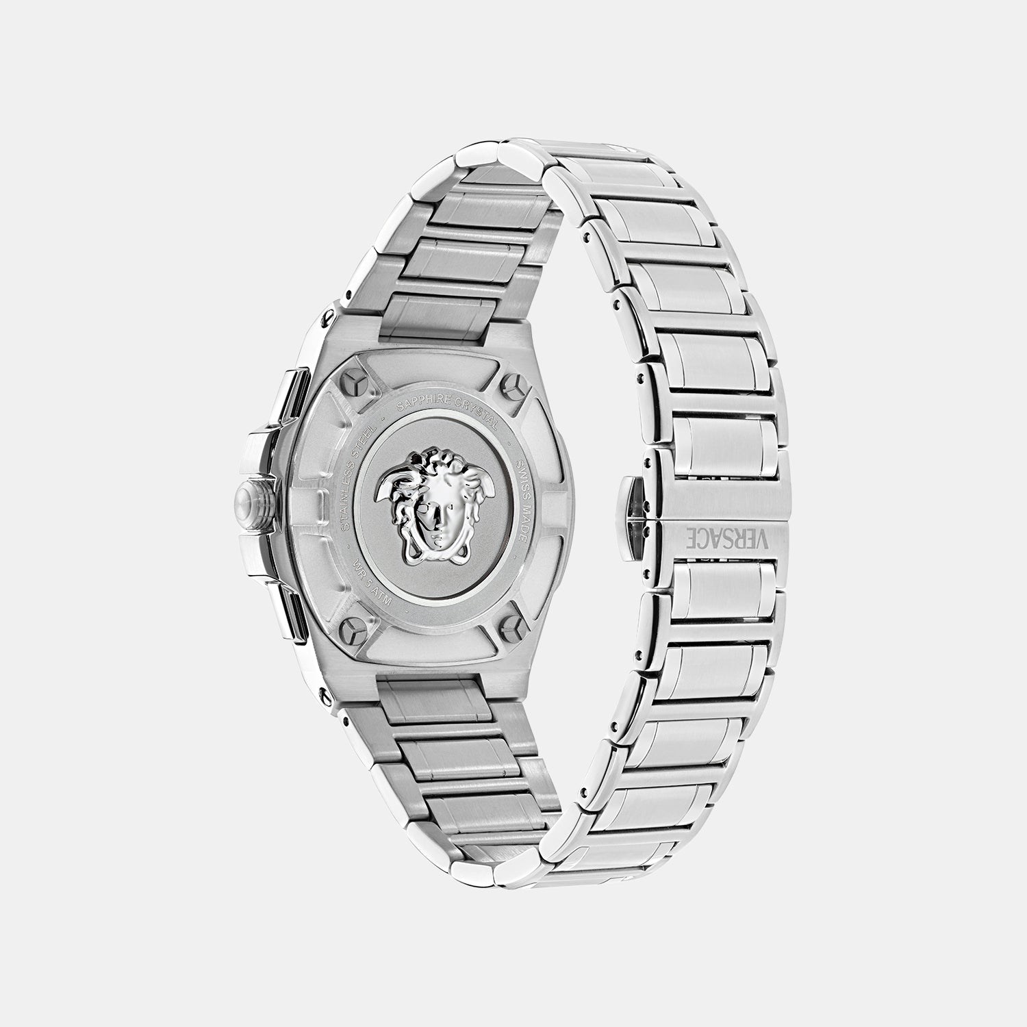 Greca Men Quartz Silver Dial Chronograph Stainless Steel Watch VE5N00126