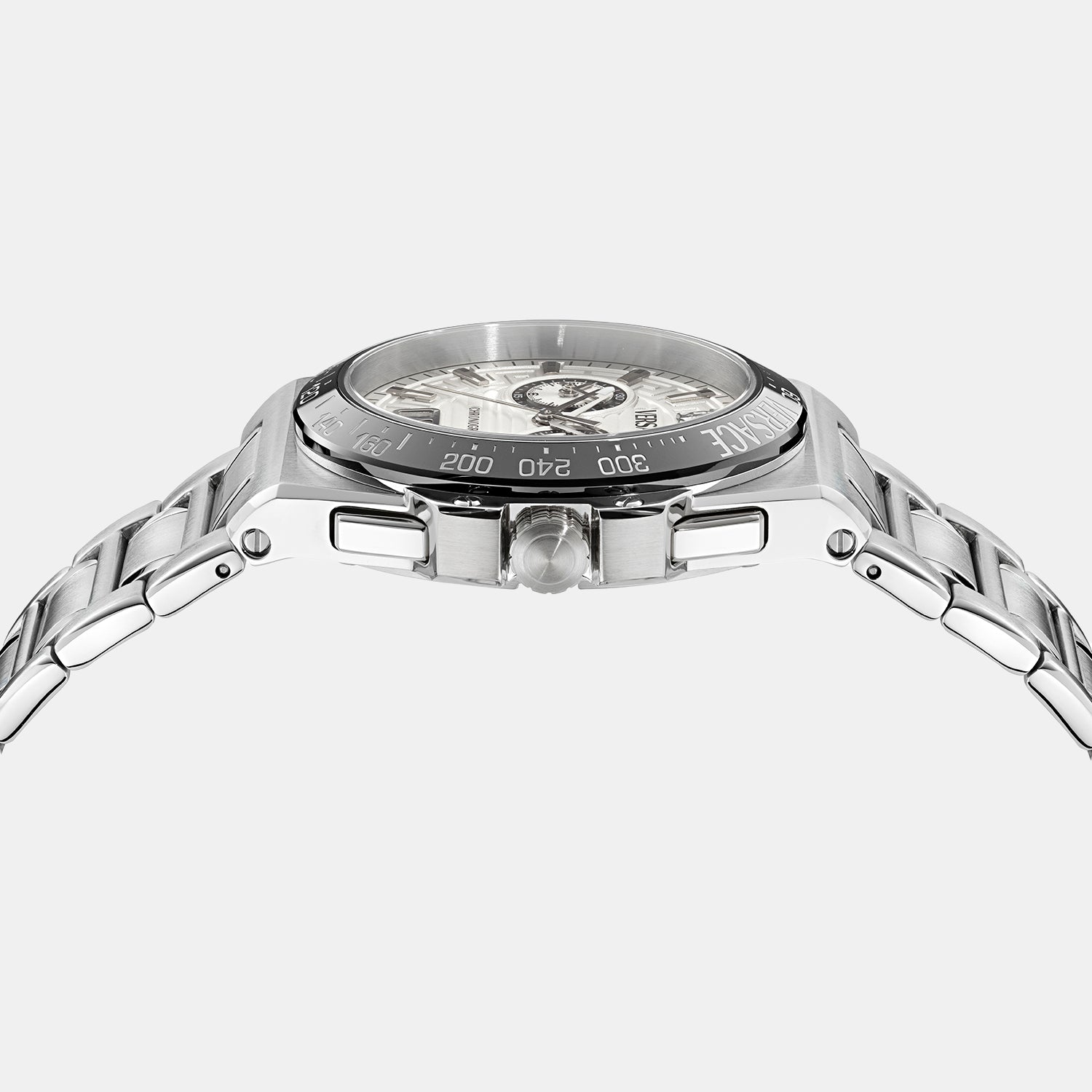 Greca Men Quartz Silver Dial Chronograph Stainless Steel Watch VE5N00126