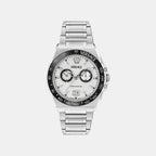 Greca Men Quartz Silver Dial Chronograph Stainless Steel Watch VE5N00126