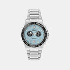 Greca Men Quartz Blue Dial Analog Stainless Steel Watch VE5N00226