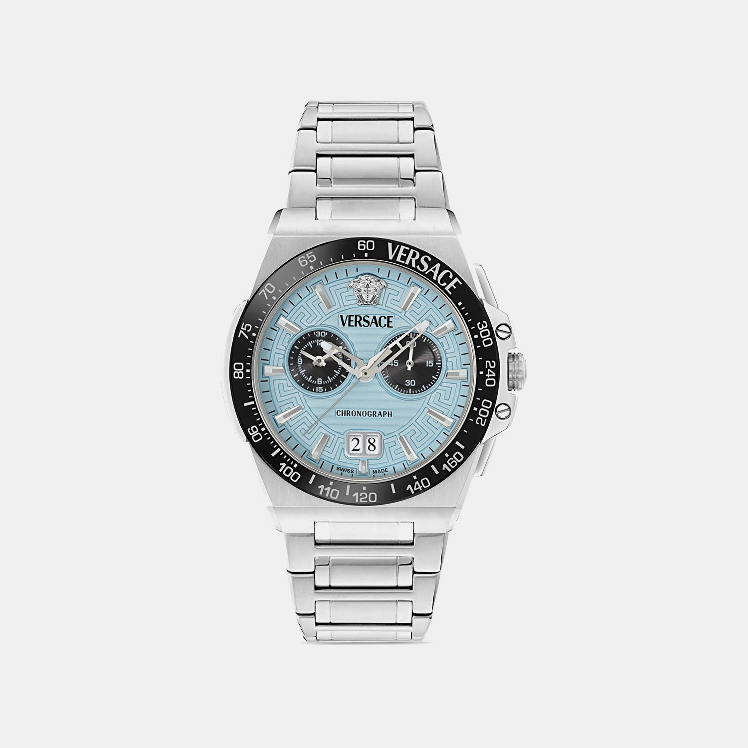 Greca Men Quartz Blue Dial Analog Stainless Steel Watch VE5N00226