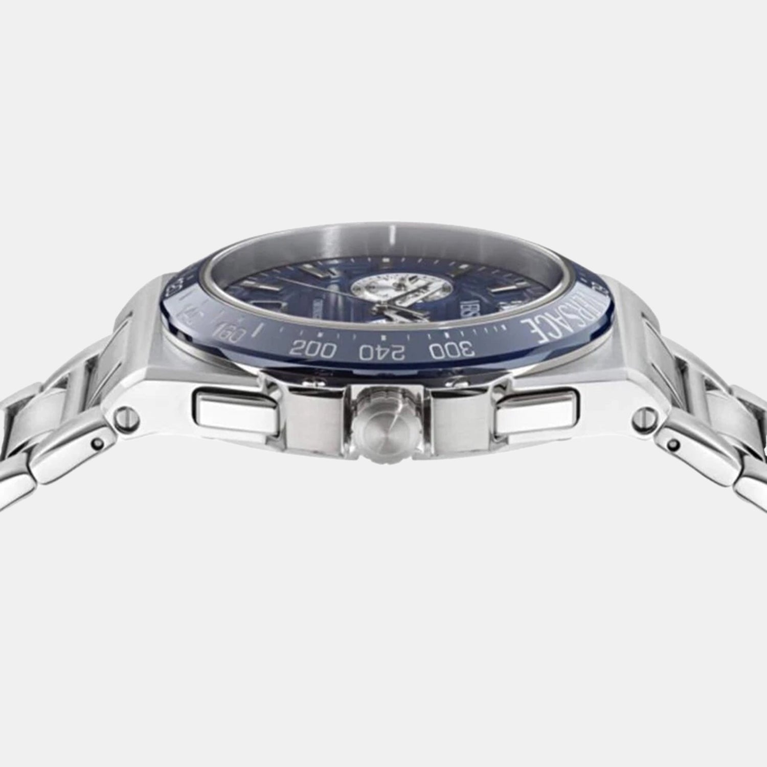 Greca Men Quartz Blue Dial Chronograph Stainless Steel Watch VE5N00326