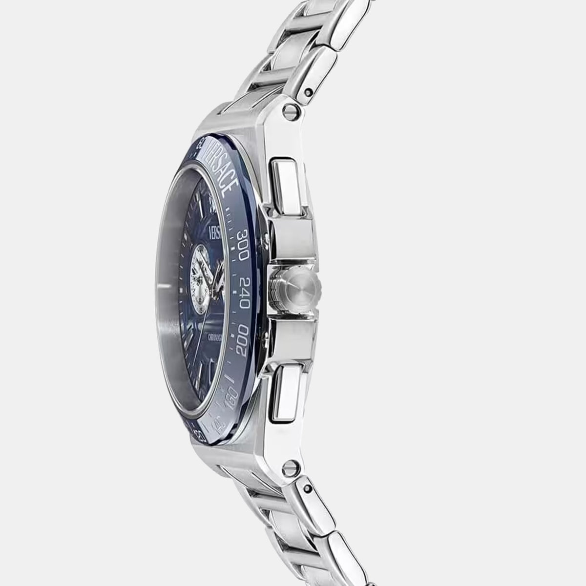 Greca Men Quartz Blue Dial Chronograph Stainless Steel Watch VE5N00326