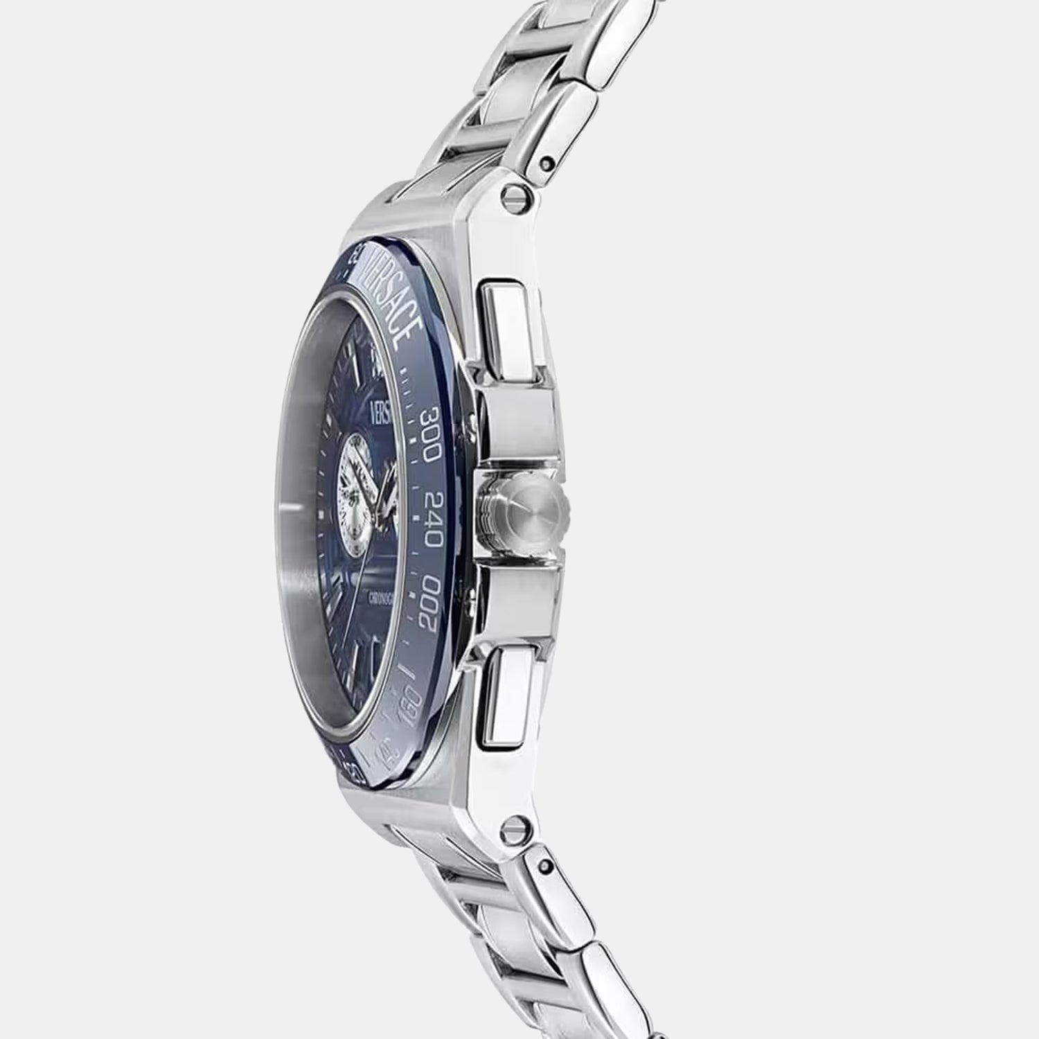 Greca Men Quartz Blue Dial Chronograph Stainless Steel Watch VE5N00326