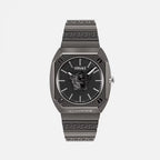 Men Quartz Black Dial Analog Stainless Steel Watch VE5P00226