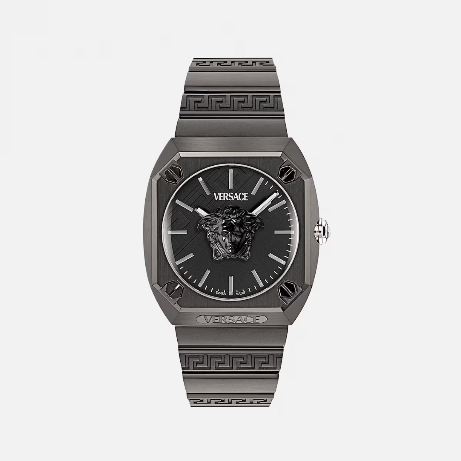 Men Quartz Black Dial Analog Stainless Steel Watch VE5P00226