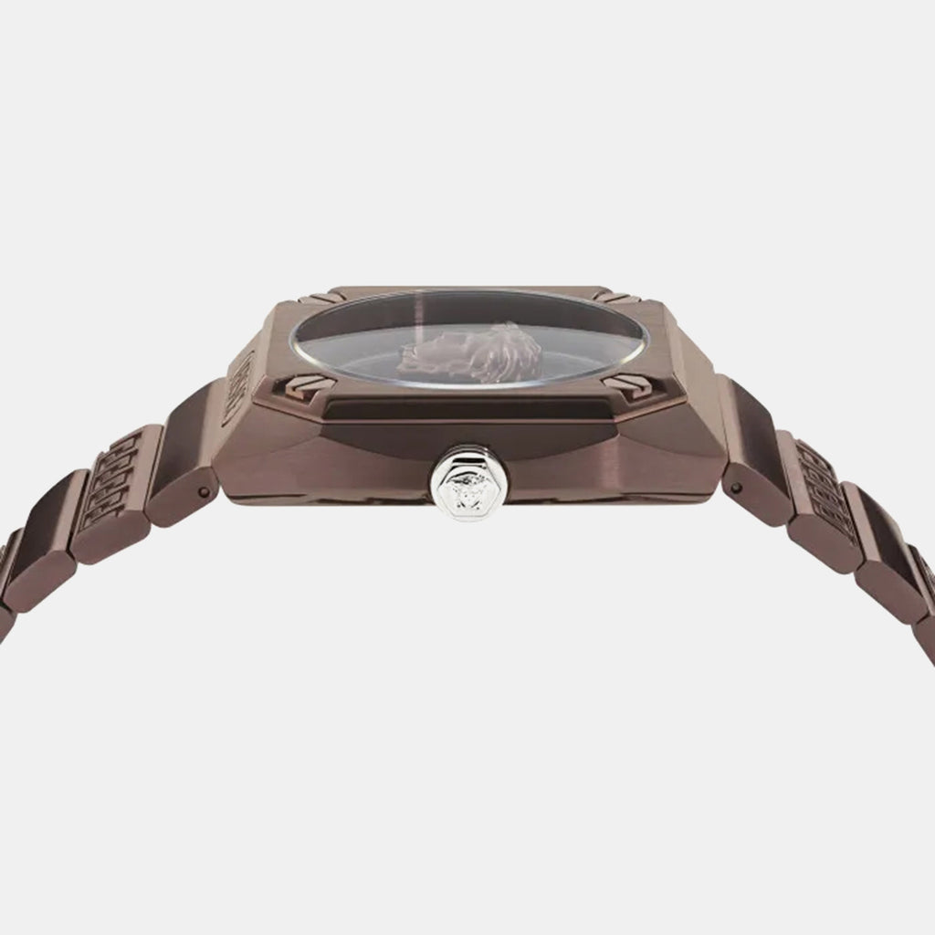 Medusa Antares Men Quartz Brown Dial Analog Stainless Steel Watch VE5P00426
