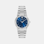 Men Quartz Blue Dial Analog Stainless Steel Watch VE5Q00326