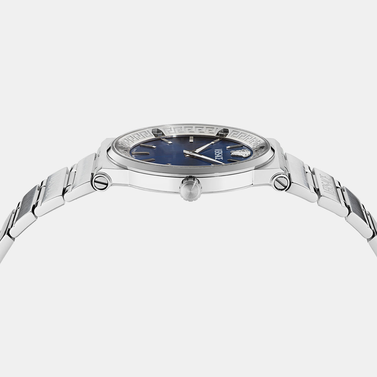 Men Quartz Blue Dial Analog Stainless Steel Watch VE5Q00326