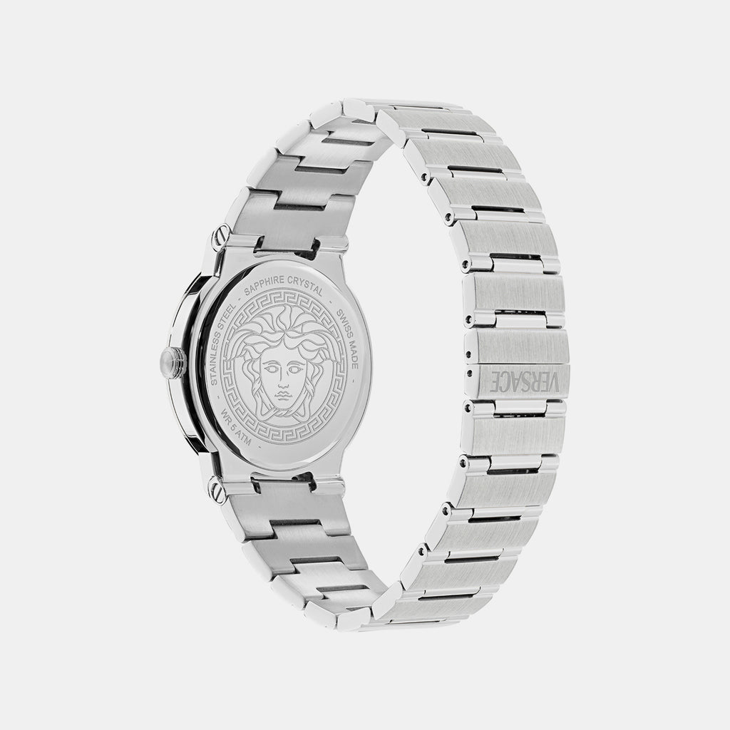 Men Quartz Blue Dial Analog Stainless Steel Watch VE5Q00326