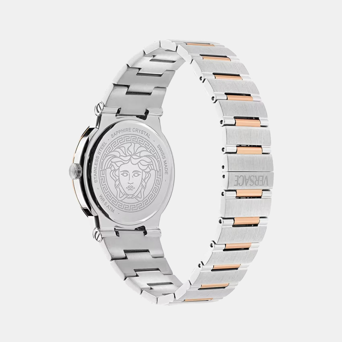 Greca Men Quartz Silver Dial Analog Stainless Steel Watch VE5Q00426