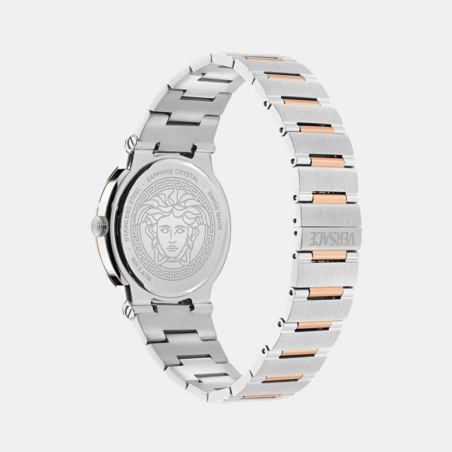 Greca Men Quartz Silver Dial Analog Stainless Steel Watch VE5Q00426