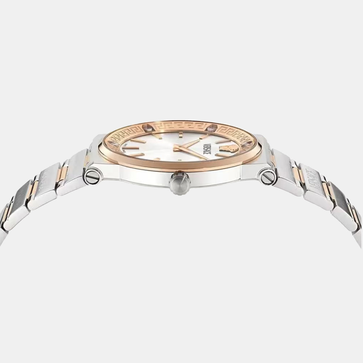 Greca Men Quartz Silver Dial Analog Stainless Steel Watch VE5Q00426