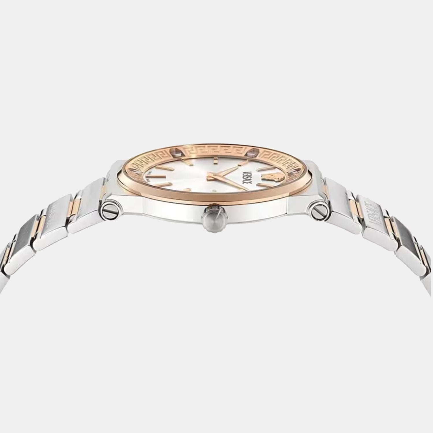 Greca Men Quartz Silver Dial Analog Stainless Steel Watch VE5Q00426