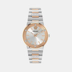Greca Men Quartz Silver Dial Analog Stainless Steel Watch VE5Q00426