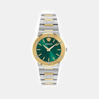 Greca Men Quartz Green Dial Analog Stainless Steel Watch VE5Q00526