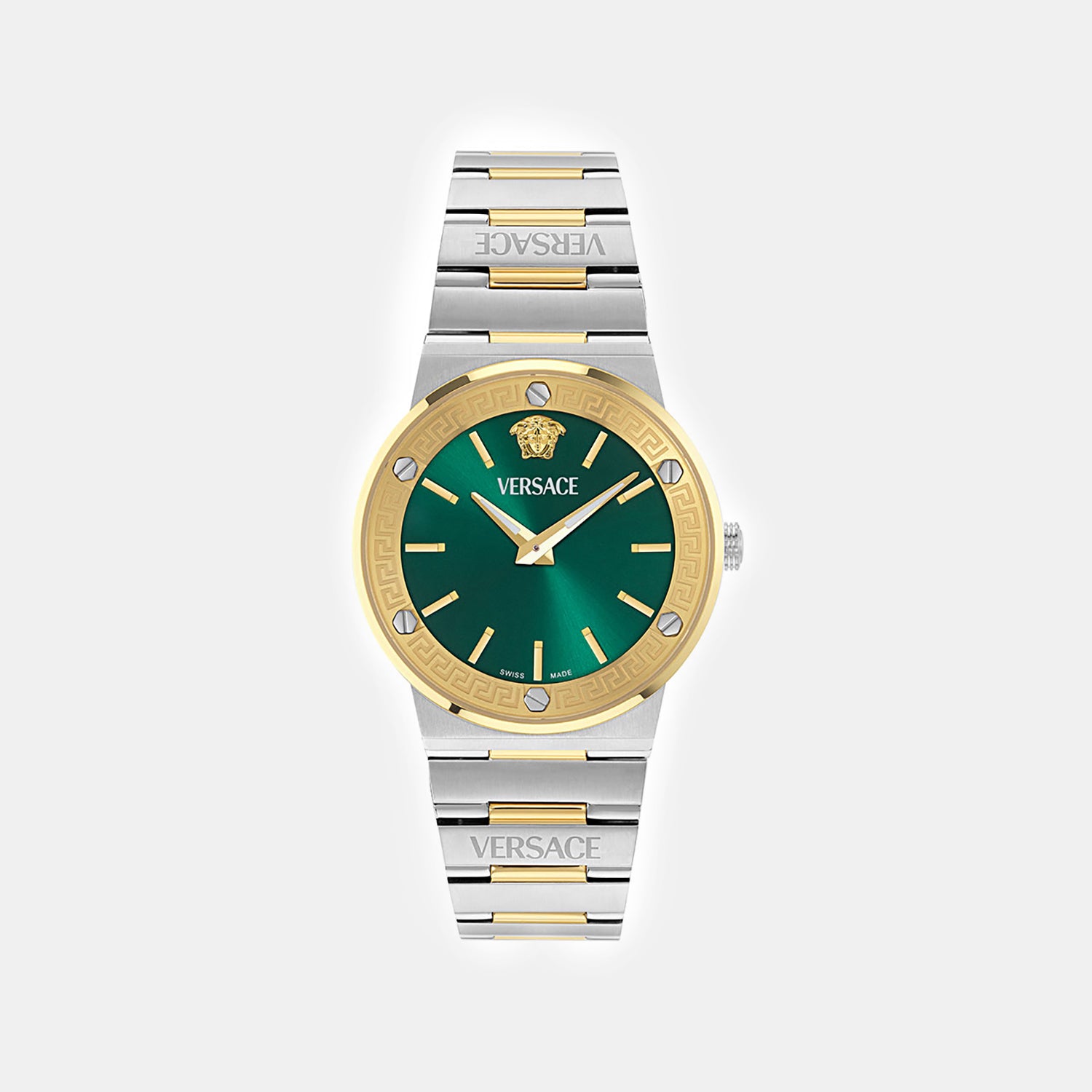 Greca Men Quartz Green Dial Analog Stainless Steel Watch VE5Q00526