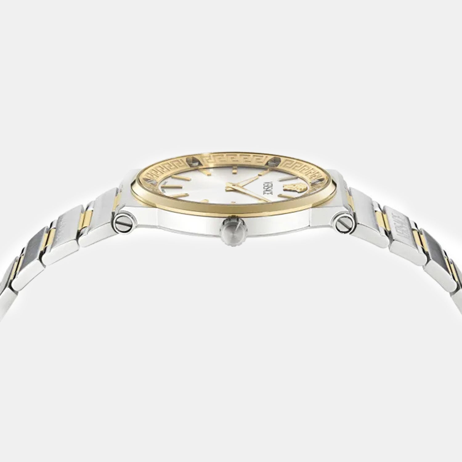 Greca Logo Aereo Men Quartz Silver Dial Analog Stainless Steel Watch VE5Q00726