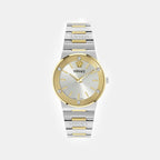 Greca Logo Aereo Men Quartz Silver Dial Analog Stainless Steel Watch VE5Q00726
