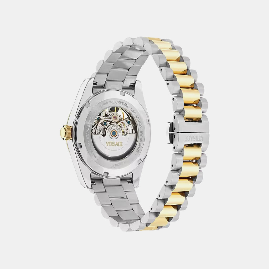 Men Automatic Green Dial Analog Stainless Steel Watch VE5R00226