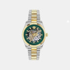 Men Automatic Green Dial Analog Stainless Steel Watch VE5R00226
