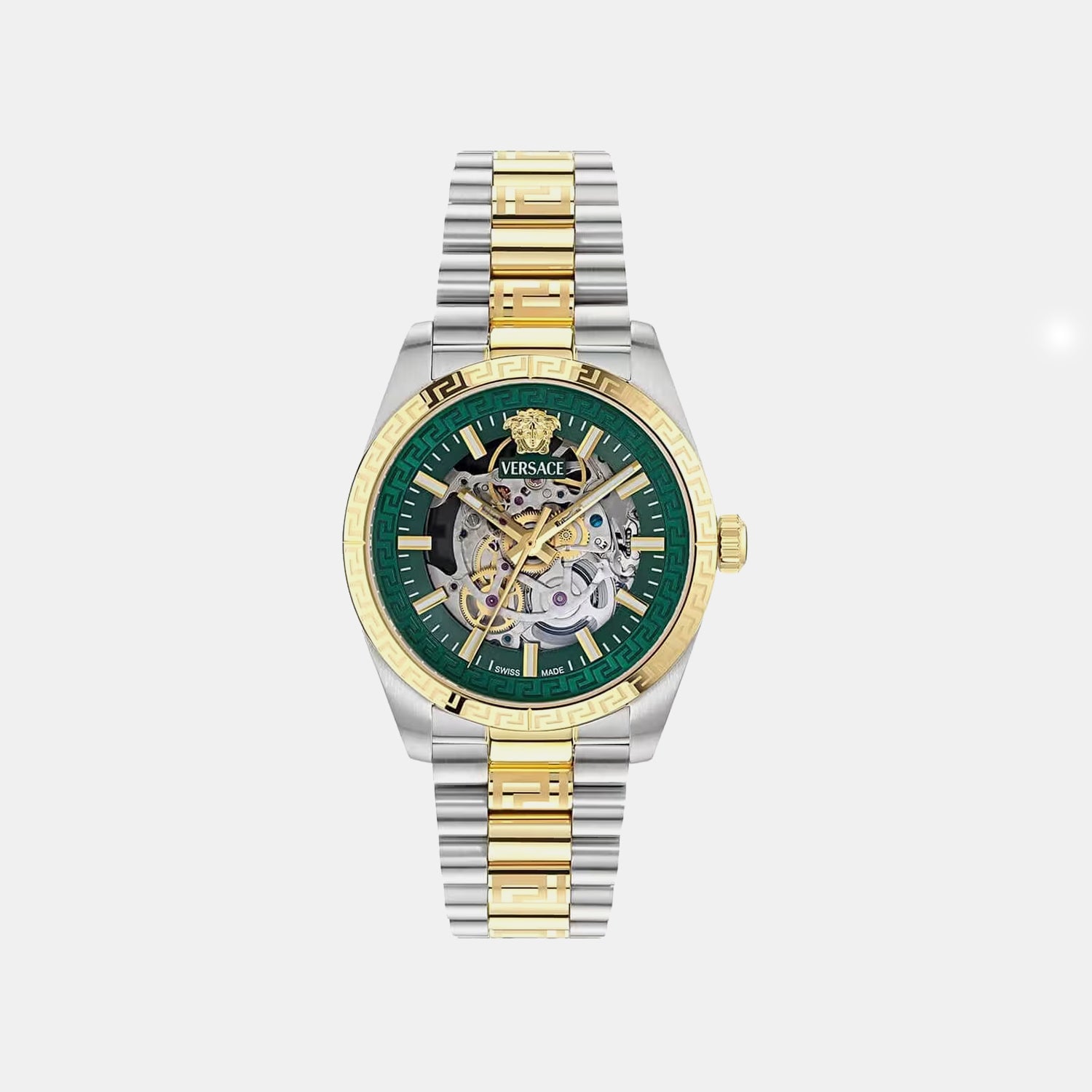 Men Automatic Green Dial Analog Stainless Steel Watch VE5R00226