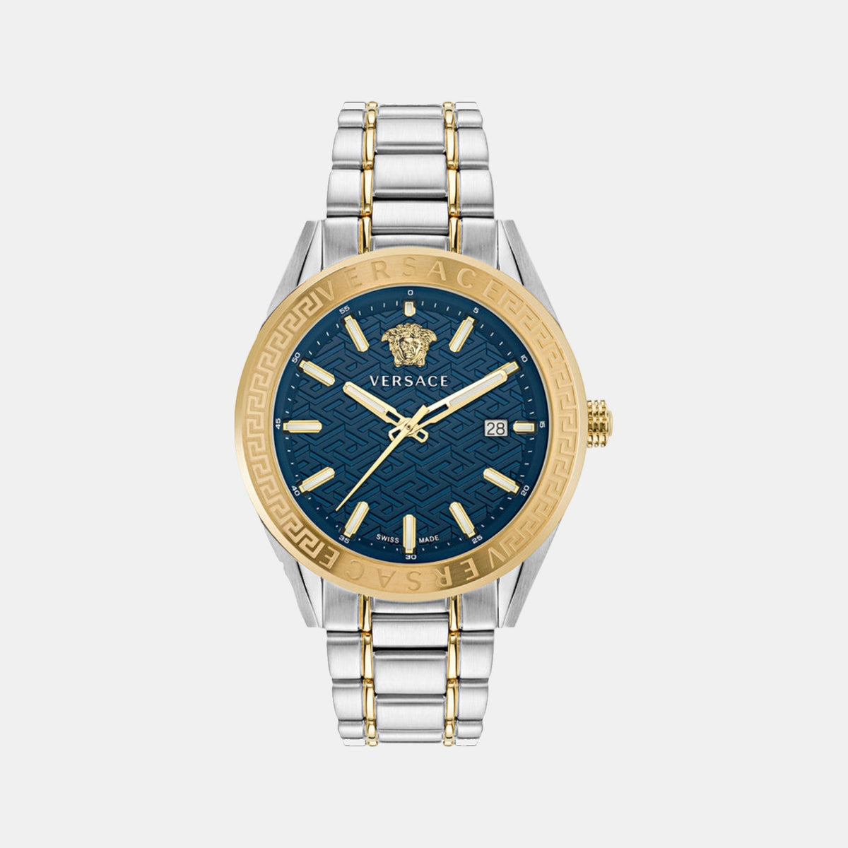 V-Code 3 H.(Wc-6A) Men Quartz Blue Dial Analog Stainless Steel Watch VE6A00523