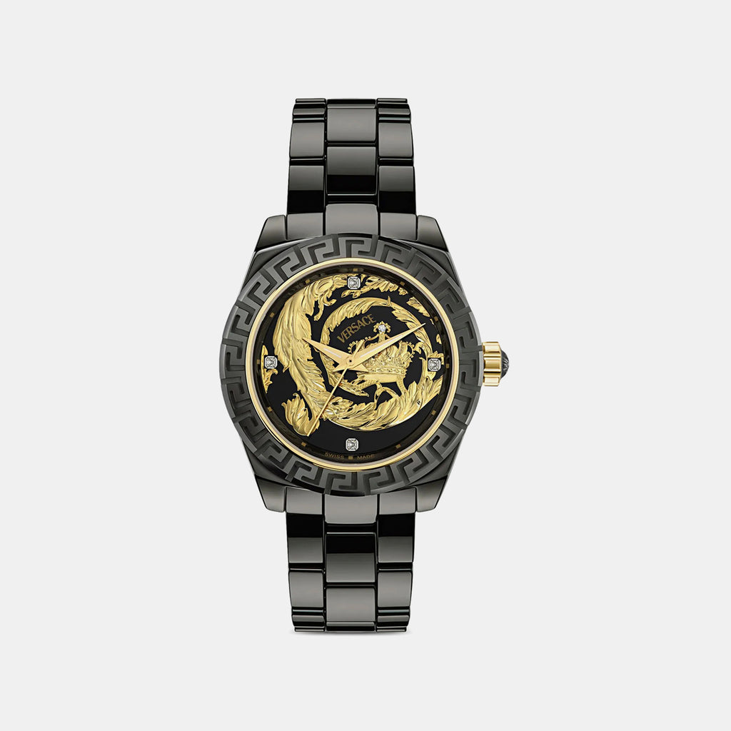 Dvone Men Automatic Black Dial Analog Stainless Steel Watch VE6B00725