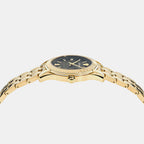 Jenna Men Quartz Black Dial Analog Stainless Steel Watch VE6C00623