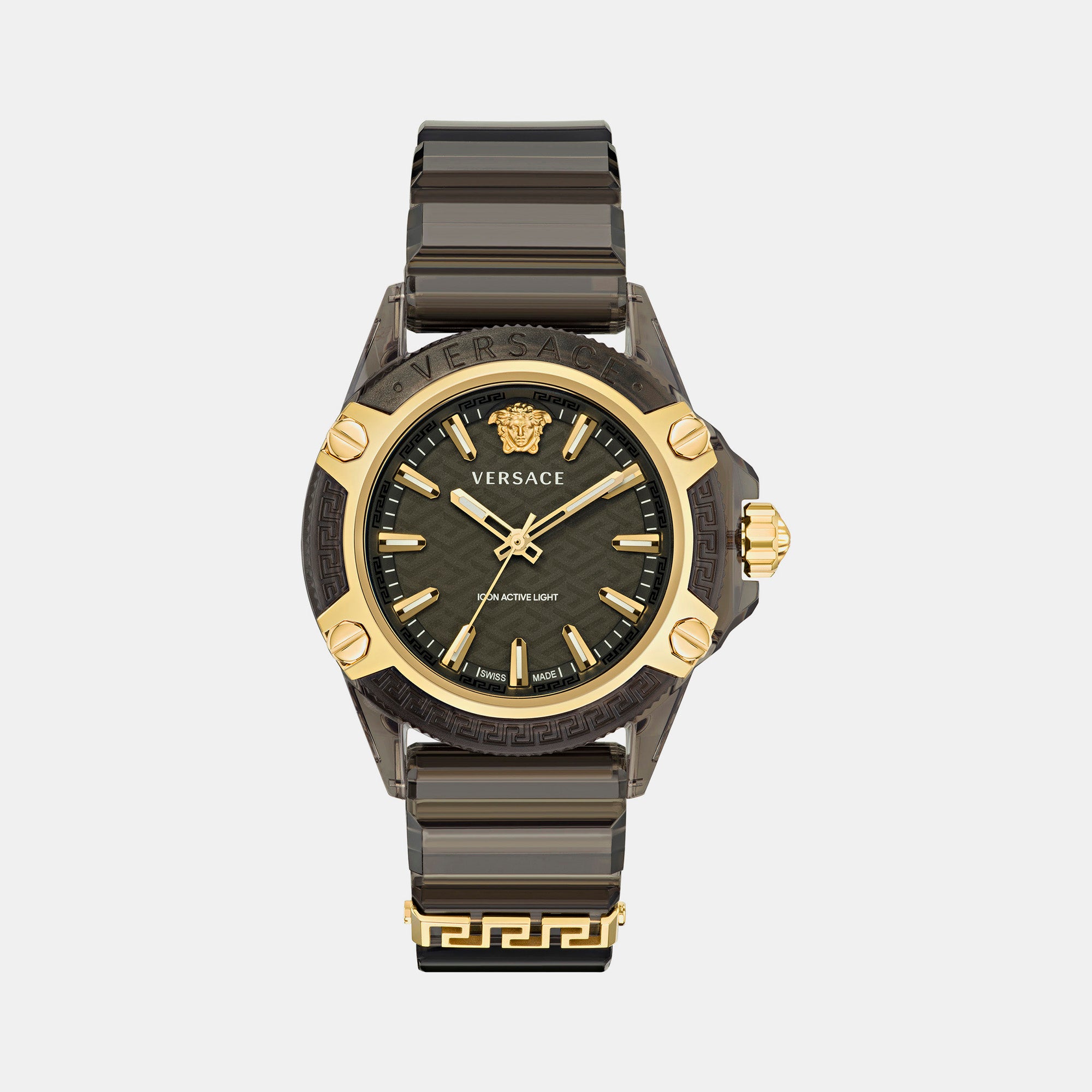 Versace Round Black Analog watch