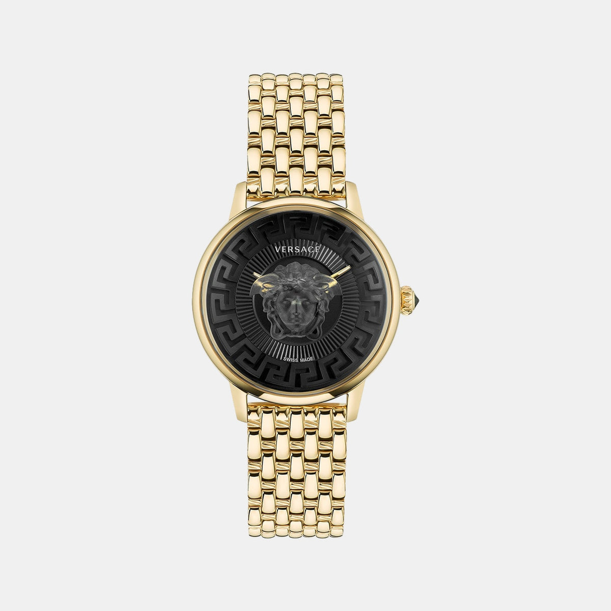 Medusa Alchemy(Wc-6F) Women Quartz Black Dial Analog Stainless Steel Watch VE6F00523
