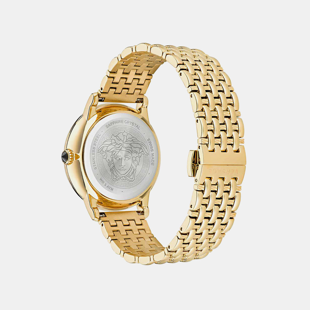 Medusa Alchemy(Wc-6F) Women Quartz Gold Dial Analog Stainless Steel Watch VE6F00623
