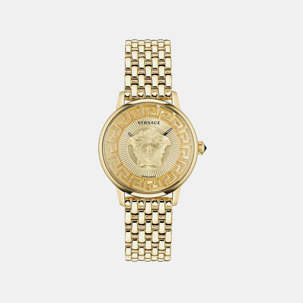 Medusa Alchemy(Wc-6F) Women Quartz Gold Dial Analog Stainless Steel Watch VE6F00623