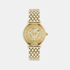 Medusa Alchemy(Wc-6F) Women Quartz Gold Dial Analog Stainless Steel Watch VE6F00623