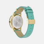 Women Quartz Turquoise Dial Analog Calf Watch VE6F00723