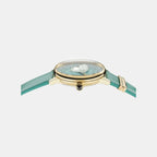 Women Quartz Turquoise Dial Analog Calf Watch VE6F00723