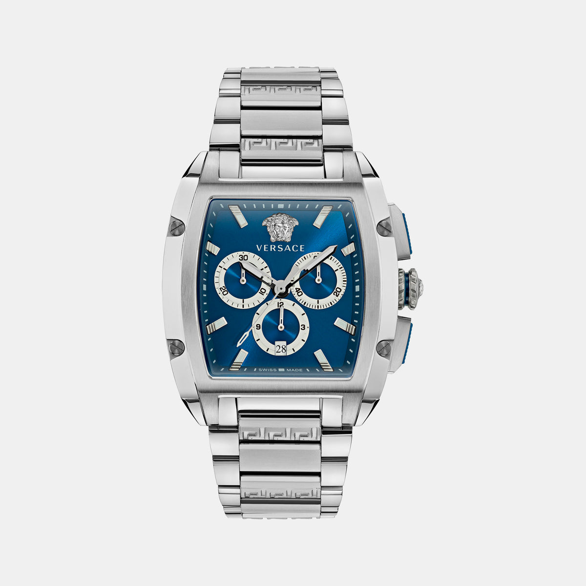 Versace Tonneau Blue Chronograph watch