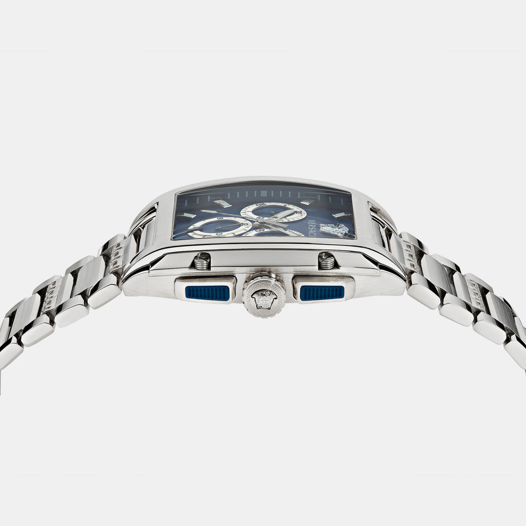 Versace Men Tonneau Blue watch